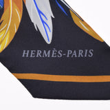 HERMES エルメス ツイリー  ブルー系 レディース シルク100％ スカーフ Aランク 中古 銀蔵