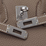 HERMES エルメス バーキン25 エトゥープ シルバー金具 U刻印(2022年頃) レディース トゴ ハンドバッグ 新品 銀蔵