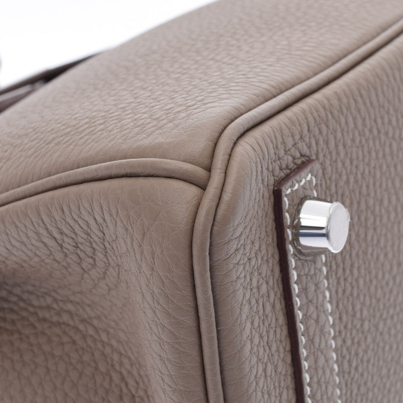 HERMES エルメス バーキン25 エトゥープ シルバー金具 U刻印(2022年頃) レディース トゴ ハンドバッグ 新品 銀蔵