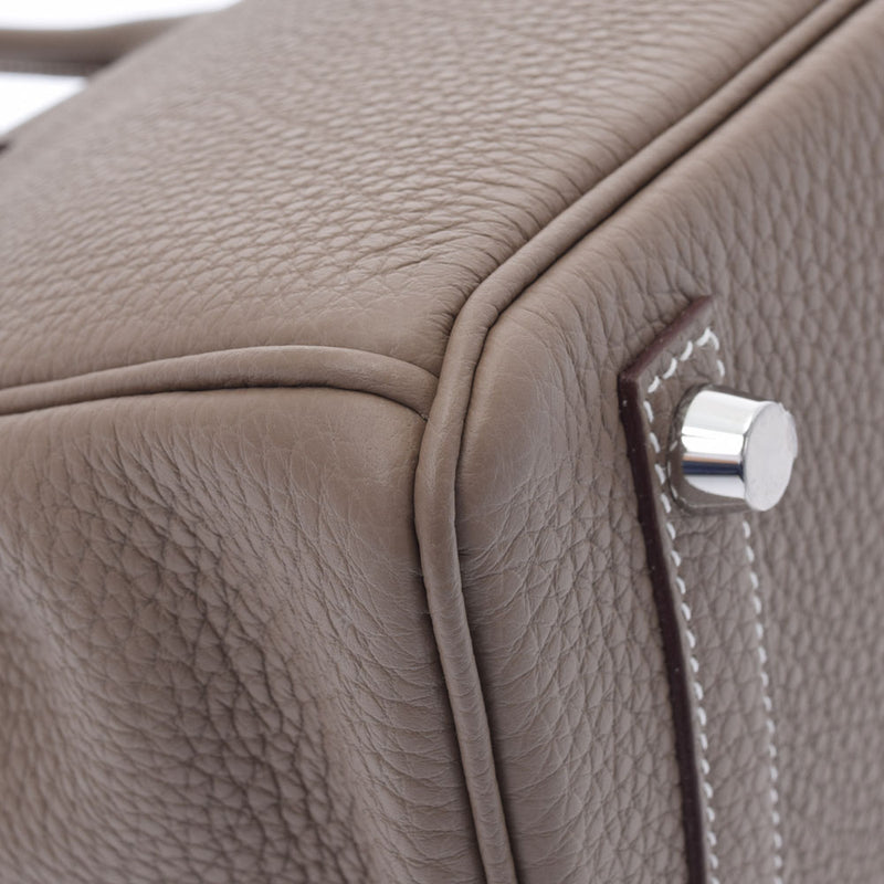 HERMES エルメス バーキン25 エトゥープ シルバー金具 U刻印(2022年頃) レディース トゴ ハンドバッグ 新品 銀蔵