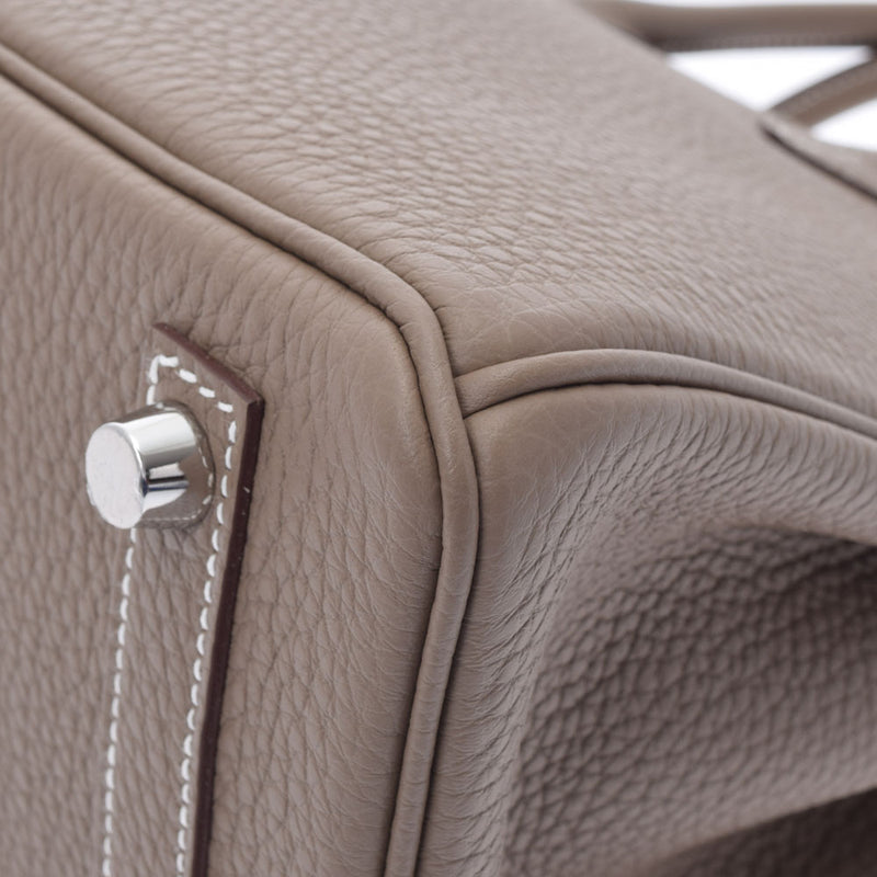 HERMES エルメス バーキン25 エトゥープ シルバー金具 U刻印(2022年頃) レディース トゴ ハンドバッグ 新品 銀蔵