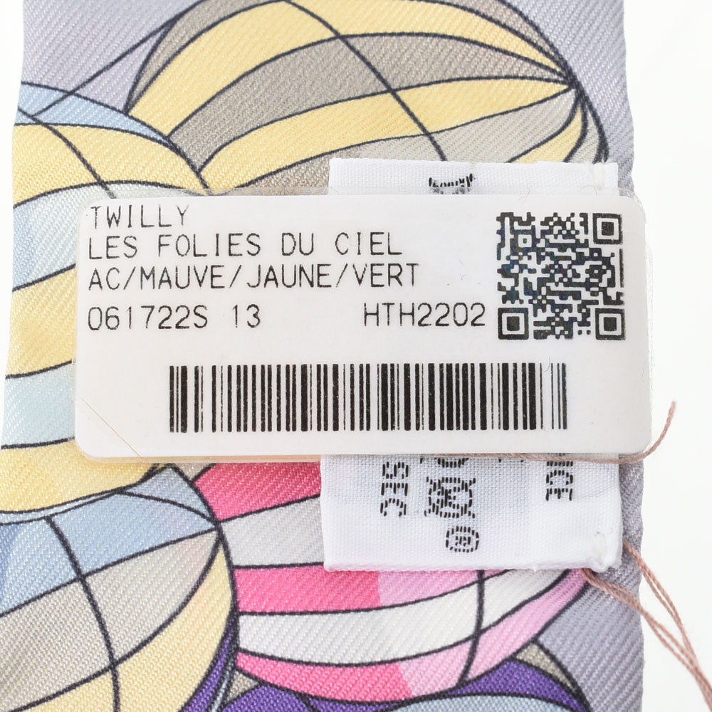 エルメスツイリー LES FOLIES DU CIEL(大空の狂気) 気球 パープル