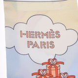 HERMES エルメス ツイリー 女性モチーフ CARRES VOLANTS ジョーヌスフレ/シエル 063849S レディース シルク100％ スカーフ 新品 銀蔵