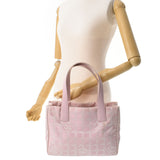 CHANEL シャネル ニュートラベルライン トート PM ピンク レディース ナイロン/レザー ハンドバッグ Bランク 中古 銀蔵