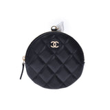 CHANEL シャネル ジップコインパース 黒 ゴールド金具 AP2083 レディース キャビアスキン コインケース Aランク 中古 銀蔵