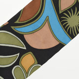 HERMES エルメス ツイリー ペイズリー/動植物柄 黒/青 レディース シルク100％ スカーフ ABランク 中古 銀蔵