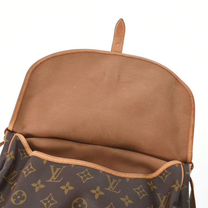 LOUIS VUITTON ルイヴィトン モノグラム ソミュール 30 ブラウン M42256 ユニセックス モノグラムキャンバス ショルダーバッグ Bランク 中古 銀蔵