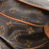 LOUIS VUITTON ルイヴィトン モノグラム ソミュール 30 ブラウン M42256 ユニセックス モノグラムキャンバス ショルダーバッグ Bランク 中古 銀蔵