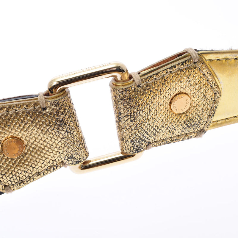 LOUIS VUITTON ルイヴィトン モノグラム レオパード ボリー ブラウン M95282 レディース モノグラムキャンバス ハラコ ショルダーバッグ Bランク 中古 銀蔵