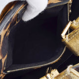 LOUIS VUITTON ルイヴィトン モノグラム レオパード ボリー ブラウン M95282 レディース モノグラムキャンバス ハラコ ショルダーバッグ Bランク 中古 銀蔵