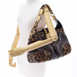 LOUIS VUITTON ルイヴィトン モノグラム レオパード ボリー ブラウン M95282 レディース モノグラムキャンバス ハラコ ショルダーバッグ Bランク 中古 銀蔵