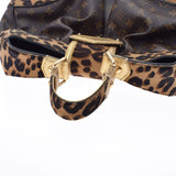 LOUIS VUITTON ルイヴィトン モノグラム レオパード ボリー ブラウン M95282 レディース モノグラムキャンバス ハラコ ショルダーバッグ Bランク 中古 銀蔵