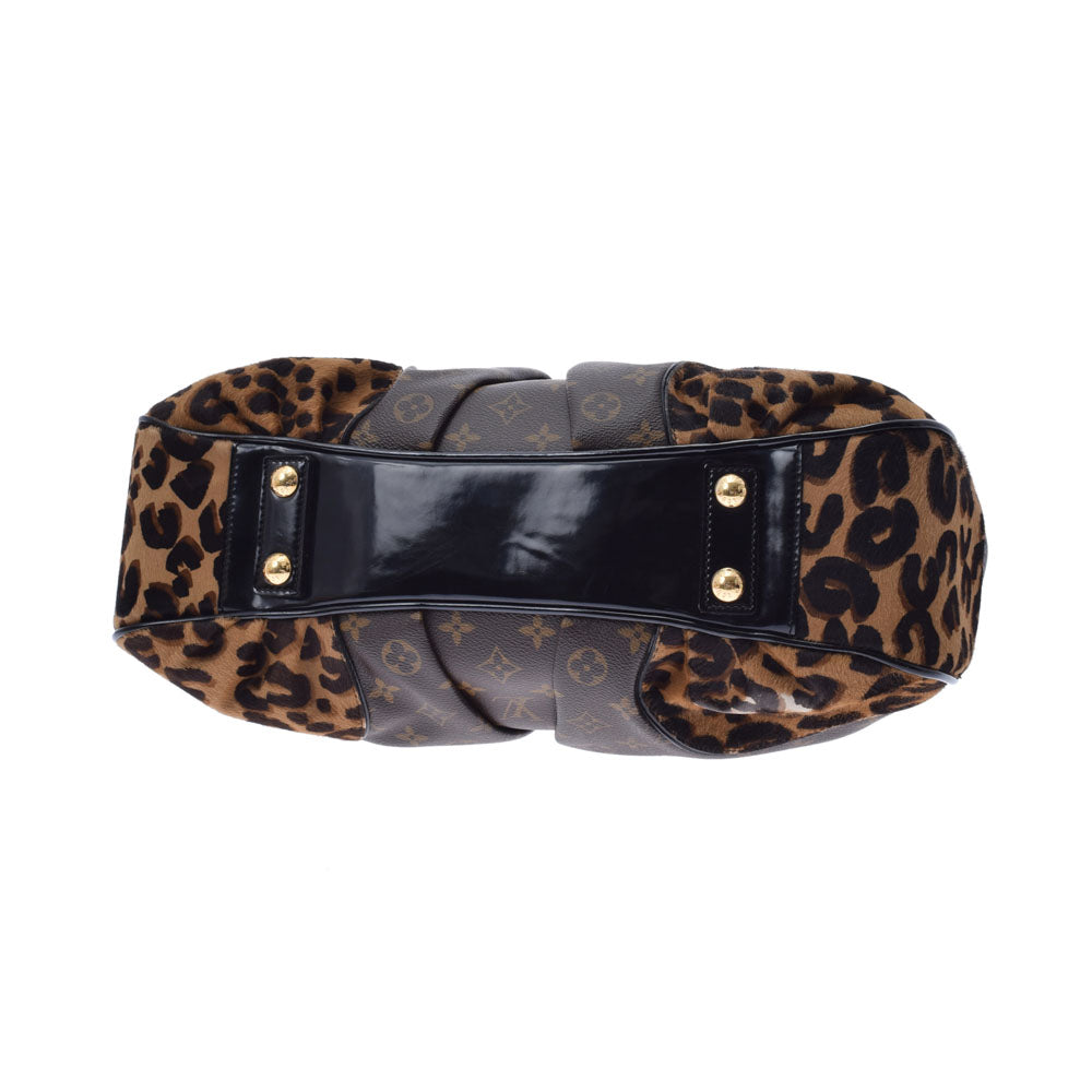 ルイヴィトンレオパード ボリー 14145 ブラウン レディース モノグラム  