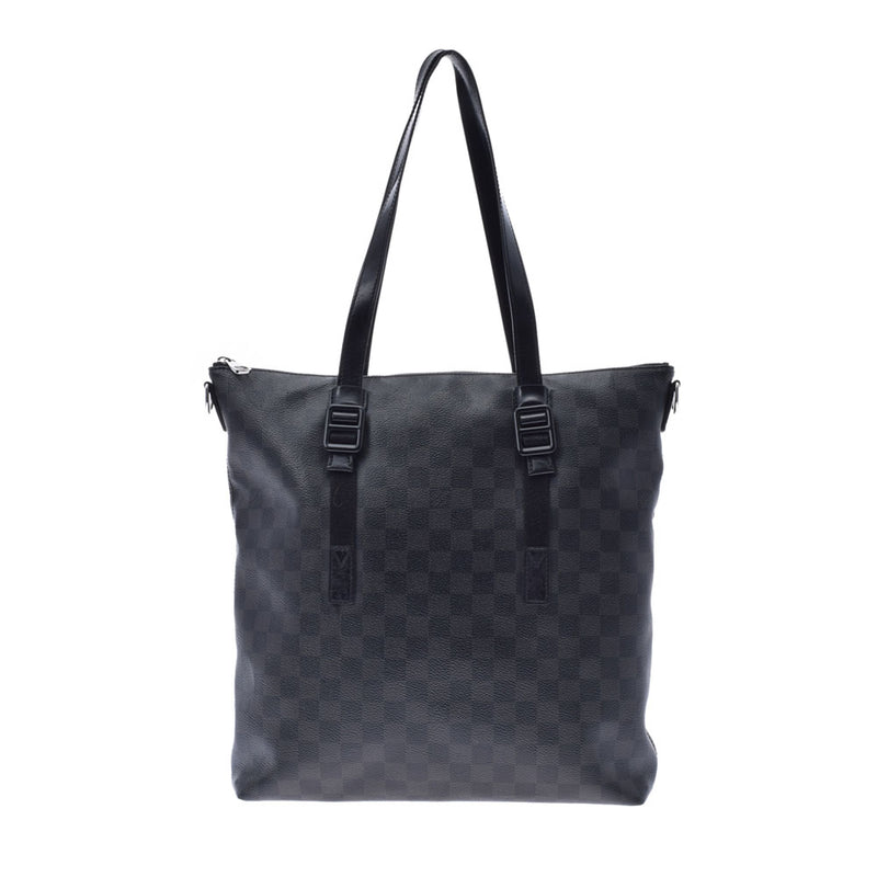 LOUIS VUITTON ルイヴィトン ダミエ グラフィット スカイライン 2WAY 黒/グレー N41456 メンズ ダミエグラフィットキャンバス トートバッグ Cランク 中古 銀蔵