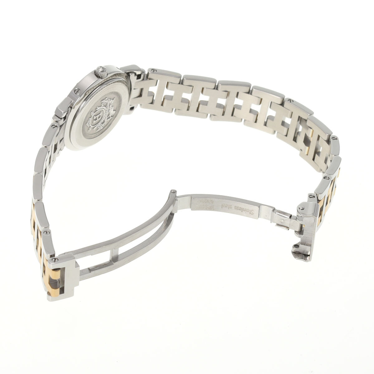 【すずめっこさま専用】エルメスクリッパー CL4.220 レディース 腕時計 エルメス HERMES 】 腕時計 クリッパー CL4.220 GP/SS クォーツ デイト