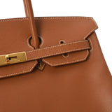 HERMES エルメス バーキン35 ゴールド ゴールド金具 □J刻印(2006年頃) ユニセックス ヴォーエプソン ハンドバッグ Bランク 中古 銀蔵