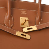 HERMES エルメス バーキン35 ゴールド ゴールド金具 □J刻印(2006年頃) ユニセックス ヴォーエプソン ハンドバッグ Bランク 中古 銀蔵