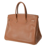 HERMES エルメス バーキン35 ゴールド ゴールド金具 □J刻印(2006年頃) ユニセックス ヴォーエプソン ハンドバッグ Bランク 中古 銀蔵