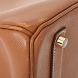 HERMES エルメス バーキン35 ゴールド ゴールド金具 □J刻印(2006年頃) ユニセックス ヴォーエプソン ハンドバッグ Bランク 中古 銀蔵