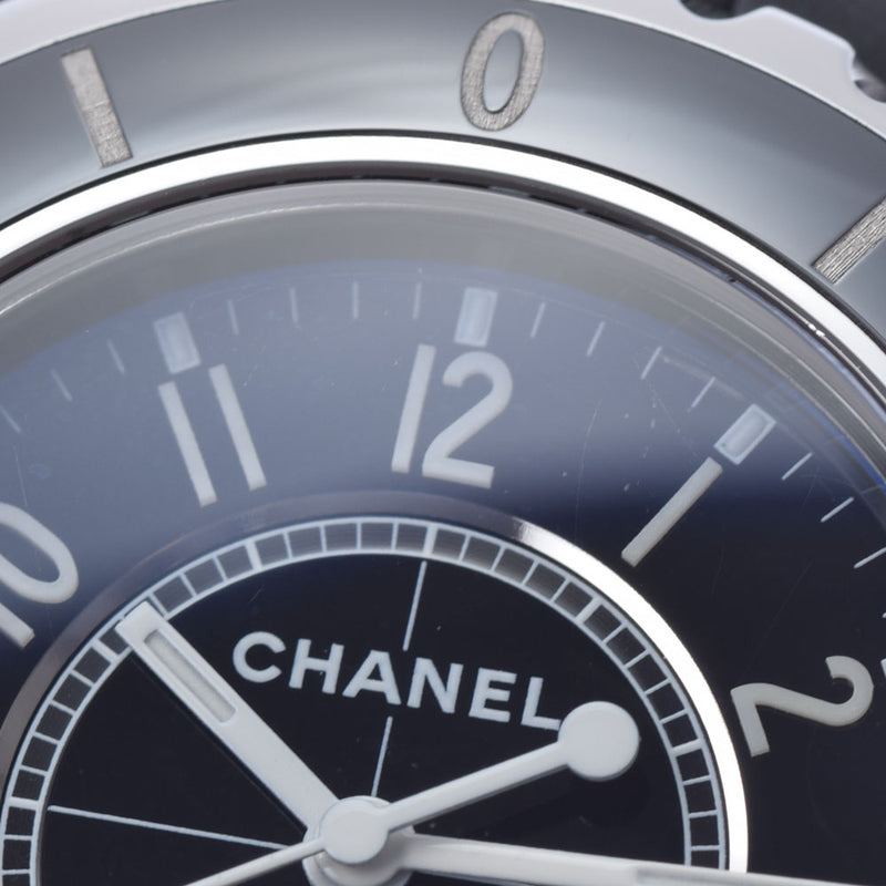 CHANEL シャネル J12 33mm H0681 ボーイズ 黒セラミック/ラバー 腕時計 クオーツ 黒文字盤 Aランク 中古 銀蔵