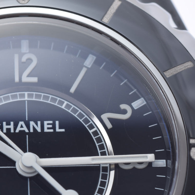 CHANEL シャネル J12 33mm H0681 ボーイズ 黒セラミック/ラバー 腕時計 クオーツ 黒文字盤 Aランク 中古 銀蔵