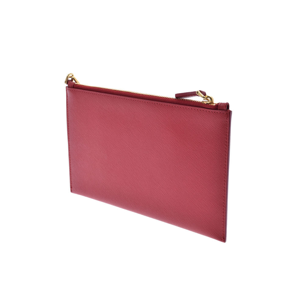 プラダポーチ 赤 ユニセックス クラッチバッグ 1M1441 PRADA 中古