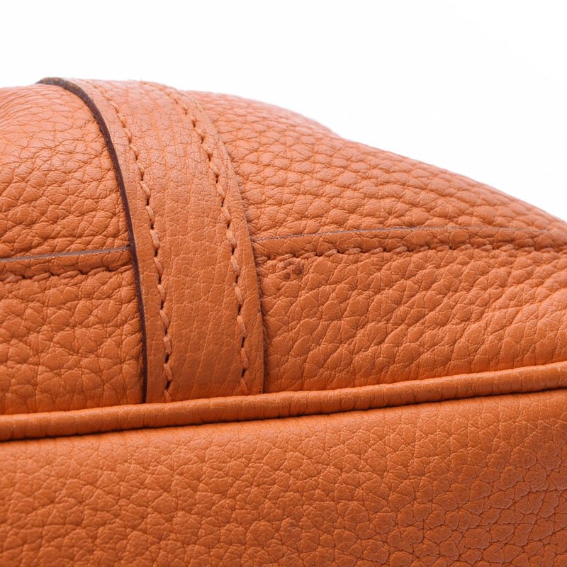 HERMES エルメス ガーデンパーティ PM オレンジ シルバー金具 □N刻印(2010年頃) レディース ネゴンダ ハンドバッグ Bランク 中古 銀蔵