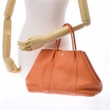 HERMES エルメス ガーデンパーティ PM オレンジ シルバー金具 □N刻印(2010年頃) レディース ネゴンダ ハンドバッグ Bランク 中古 銀蔵