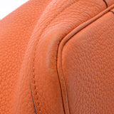 HERMES エルメス ガーデンパーティ PM オレンジ シルバー金具 □N刻印(2010年頃) レディース ネゴンダ ハンドバッグ Bランク 中古 銀蔵