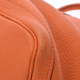 HERMES エルメス ガーデンパーティ PM オレンジ シルバー金具 □N刻印(2010年頃) レディース ネゴンダ ハンドバッグ Bランク 中古 銀蔵