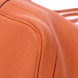 HERMES エルメス ガーデンパーティ PM オレンジ シルバー金具 □N刻印(2010年頃) レディース ネゴンダ ハンドバッグ Bランク 中古 銀蔵