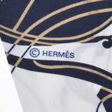 HERMES エルメス ツイリー EX-LIBRIS/エクスリブリス ブラン/マリーヌ/グリス 063791S レディース シルク100％ スカーフ 新品 銀蔵