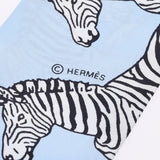 HERMES エルメス ツイリー LES ZEBRES シエル/ノワール/ブラン 063265S レディース シルク100％ スカーフ 新品 銀蔵