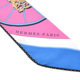 HERMES エルメス ツイリー / TWILLY POCKET ローズ/ブルー/ノワール 853932S レディース シルク100％ スカーフ 新品 銀蔵