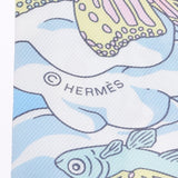 HERMES エルメス ツイリー SUR MON NUAGE/私の雲 アプリコット/ブルー/マルチ 063900S レディース シルク100％ スカーフ 新品 銀蔵