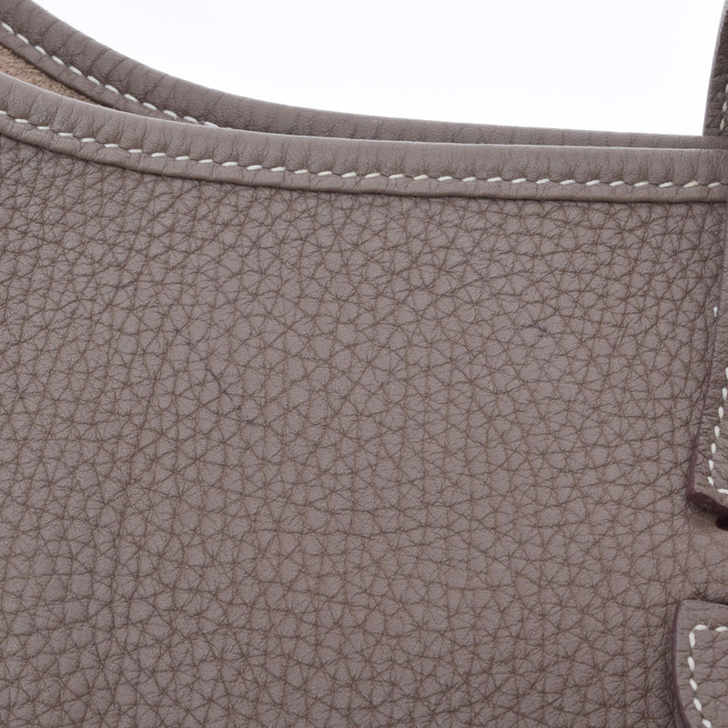 HERMES エルメス エヴリン3 GM エトゥープ シルバー金具 X刻印(2016年頃) ユニセックス トリヨンクレマンス ショルダーバッグ ABランク 中古 銀蔵