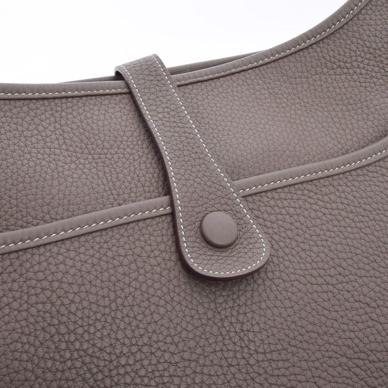HERMES エルメス エヴリン3 GM エトゥープ シルバー金具 X刻印(2016年頃) ユニセックス トリヨンクレマンス ショルダーバッグ ABランク 中古 銀蔵
