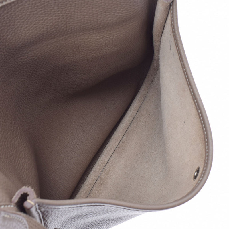 HERMES エルメス エヴリン3 GM エトゥープ シルバー金具 X刻印(2016年頃) ユニセックス トリヨンクレマンス ショルダーバッグ ABランク 中古 銀蔵