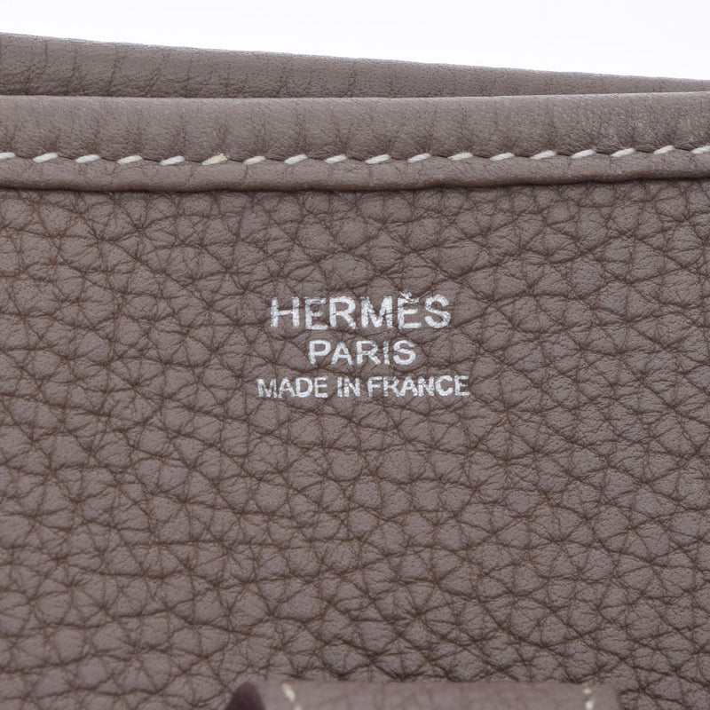 HERMES エルメス エヴリン3 GM エトゥープ シルバー金具 X刻印(2016年頃) ユニセックス トリヨンクレマンス ショルダーバッグ ABランク 中古 銀蔵
