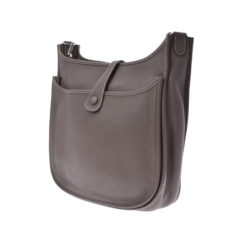 HERMES エルメス エヴリン3 GM エトゥープ シルバー金具 X刻印(2016年頃) ユニセックス トリヨンクレマンス ショルダーバッグ ABランク 中古 銀蔵