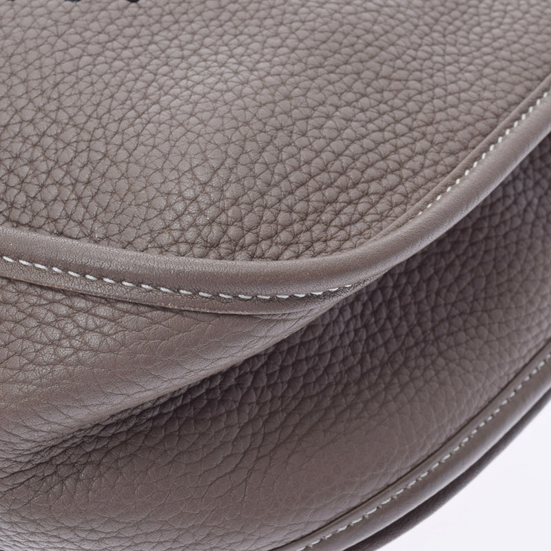 HERMES エルメス エヴリン3 GM エトゥープ シルバー金具 X刻印(2016年頃) ユニセックス トリヨンクレマンス ショルダーバッグ ABランク 中古 銀蔵