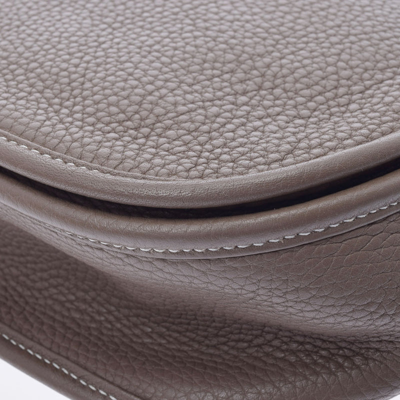 HERMES エルメス エヴリン3 GM エトゥープ シルバー金具 X刻印(2016年頃) ユニセックス トリヨンクレマンス ショルダーバッグ ABランク 中古 銀蔵