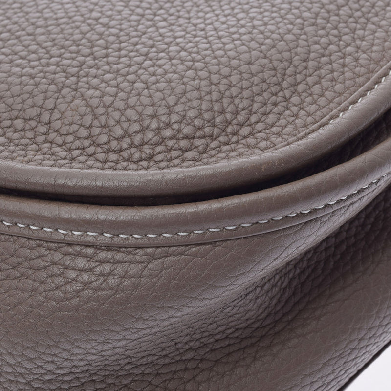 HERMES エルメス エヴリン3 GM エトゥープ シルバー金具 X刻印(2016年頃) ユニセックス トリヨンクレマンス ショルダーバッグ ABランク 中古 銀蔵
