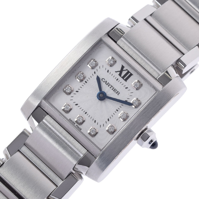 日本製定番腕時計 WE110006 タンクフランセーズSM 11Pダイヤ クォーツ SS レディース 保・箱 □新着 6934-0 タンクフランセーズ