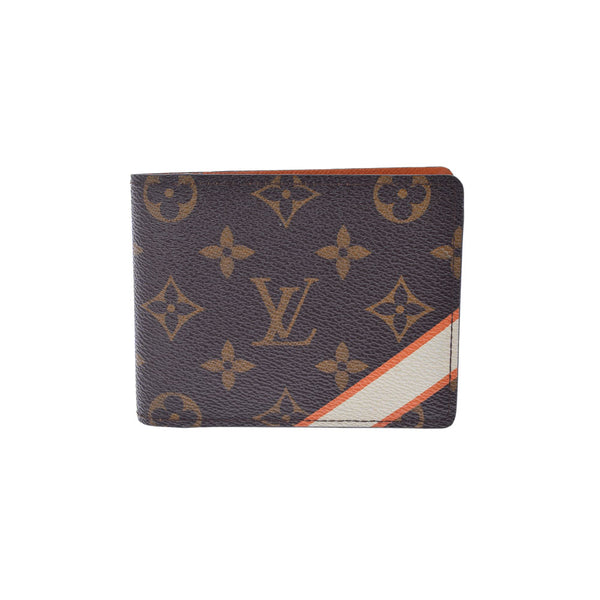 LOUIS VUITTON ルイヴィトン モノグラム ポルトフォイユ ミュルティプル SPオーダー ブラウン/オレンジ M60895 メンズ モノグラムキャンバス 札入れ ABランク 中古 銀蔵