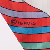 HERMES エルメス ツイリー CARRES VOLANTS 空飛ぶカレ グレナディン/ホワイト/ブルー 063849S レディース シルク100％ スカーフ 未使用 銀蔵