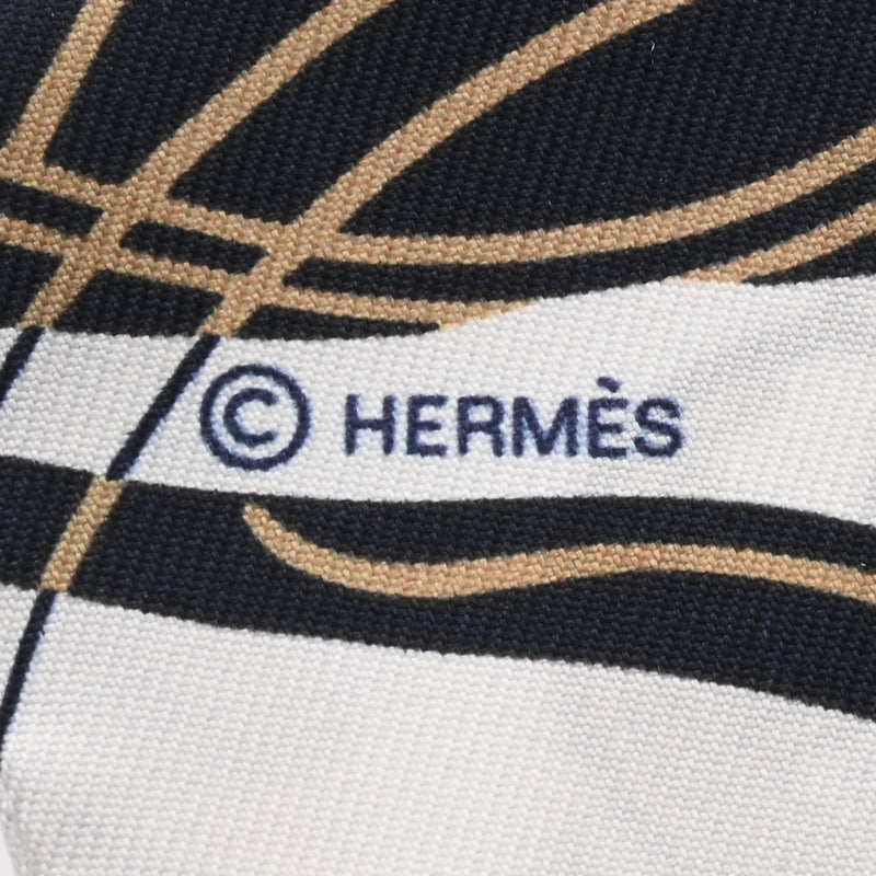 HERMES エルメス ツイリー EX-LIBRIS ブラン/マリン/グリス 063791S レディース シルク100％ スカーフ 未使用 銀蔵