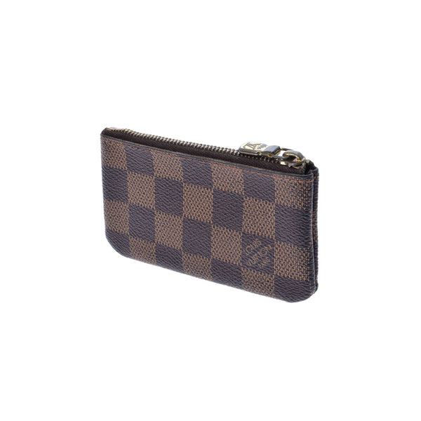 LOUIS VUITTON ルイヴィトン ダミエ ポシェットクレ  ブラウン N62658 ユニセックス ダミエキャンバス コインケース Bランク 中古 銀蔵