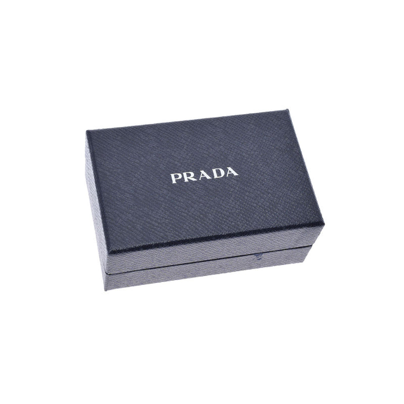 PRADA プラダ サフィアーノ ブラック/ピンク 1MH021 ユニセックス レザー 三つ折り財布 Aランク 中古 銀蔵