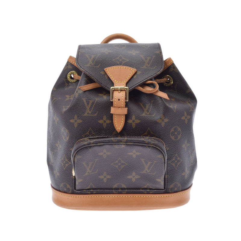 LOUIS VUITTON ルイヴィトン モノグラム ミニモンスリ ブラウン M51137 ユニセックス モノグラムキャンバス リュック・デイパック Bランク 中古 銀蔵